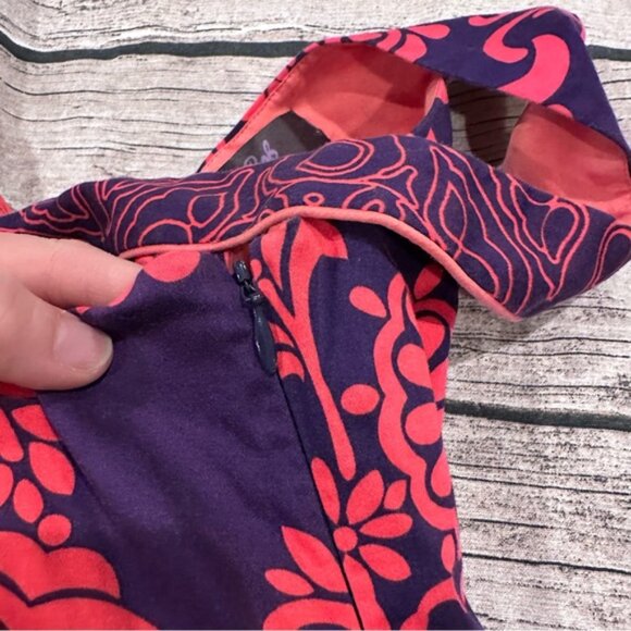 Gorgeous Hale Bob Sleeveless Blouse in Coral and Purple Size Medium - Picture 8 of 8